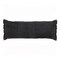 Laddha Home Designs 36" Black Solid Stonewash Fringed Rectangular Lumbar Throw Pillow
